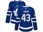 Women Adidas Toronto Maple Leafs #43 Nazem Kadri Blue Home Authentic Stitched NHL Jersey