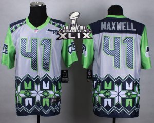 2015 Super Bowl XLIX Nike Seattle Seahawks #41 maxwell Jerseys(Style Noble Fashion Elite)