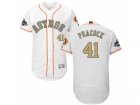 Men Houston Astros #41 Brad Peacock White FlexBase Authentic 2018 Gold Program Stitched Baseball Jersey
