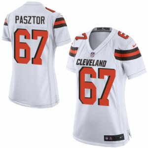 Women\'s Nike Cleveland Browns #67 Austin Pasztor Limited White NFL Jersey