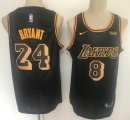 Lakers #8 & 24 Kobe Bryant Black Nike City Edition Swingman Jersey