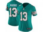 Women Nike Miami Dolphins #13 Dan Marino Vapor Untouchable Limited Aqua Green Alternate NFL Jersey