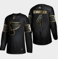 Blues #4 Carl Gunnarsson Black Gold Adidas Jersey