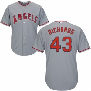 Men\'s Majestic Los Angeles Angels of Anaheim #43 Garrett Richards Authentic Grey Road Cool Base MLB Jersey
