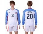 USA #20 Cameron Home Long Sleeves Soccer Country Jersey