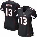 Womens Nike Arizona Cardinals #13 Jaron Brown Elite Black Alternate NFL Jersey