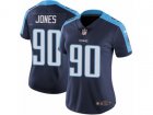 Women Nike Tennessee Titans #90 DaQuan Jones Vapor Untouchable Limited Navy Blue Alternate NFL Jersey
