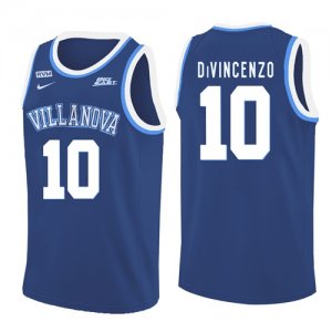 Villanova #10 Wildcats Donte DiVincenzo Blue College Basketball Jersey