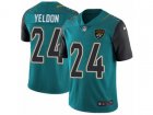 Nike Jacksonville Jaguars #24 T.J. Yeldon Vapor Untouchable Limited Teal Green Team Color NFL Jersey