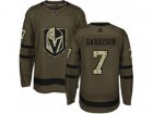 Adidas Vegas Golden Knights #7 Jason Garrison Authentic Green Salute to Service NHL Jersey