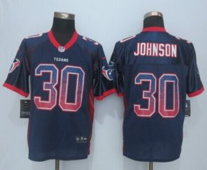 Nike Houston Texans #30 Johnson Blue Jerseys(Drift Fashion Elite)