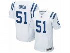 Mens Nike Indianapolis Colts #51 John Simon Elite White NFL Jersey