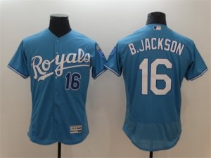 Royals #16 Bo Jackson Light Blue Flexbase Jersey