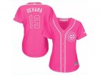 Women Chicago Cubs #19 Koji Uehara Replica Pink Fashion MLB Jersey