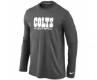 Nike Indianapolis Colts Logo Long Sleeve T-Shirt D.Grey
