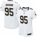 Women's Nike New Orleans Saints #95 Tyeler Davison Limited White NFL Jersey