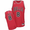 Mens Adidas Chicago Bulls #8 Zach LaVine Swingman Red Road NBA Jersey
