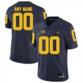 Michigan Wolverines Navy Mens Customized College Football Jersey