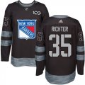 New York Rangers #35 Mike Richter Black 1917-2017 100th Anniversary Stitched NHL Jersey
