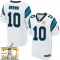 Nike Carolina Panthers #10 Corey Brown White Super Bowl 50 Men Stitched NFL Elite Jersey