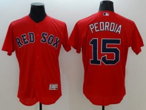Boston Red Sox #15 Dustin Pedroia Red Flexbase Authentic Collection Stitched Baseball Jersey