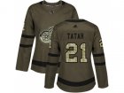 Women Adidas Detroit Red Wings #21 Tomas Tatar Green Salute to Service Stitched NHL Jersey