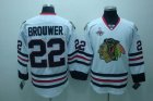 2010 stanley cup champions blackhawks #22 brouwer white