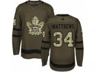 Adidas Toronto Maple Leafs #34 Auston Matthews Green Salute to Service Stitched NHL Jersey