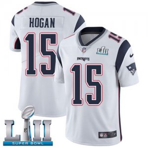 Nike Patriots #15 Chris Hogan White 2018 Super Bowl LII Vapor Untouchable Limited Jersey