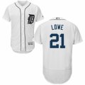 Men's Majestic Detroit Tigers #21 Mark Lowe White Flexbase Authentic Collection MLB Jersey