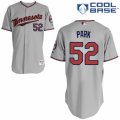 Men's Majestic Minnesota Twins #52 Byung-Ho Park Authentic Grey Road Cool Base MLB Jersey