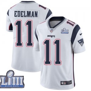 Nike Patriots #11 Julian Edelman White Youth 2019 Super Bowl LIII Vapor Untouchable Limited Jersey