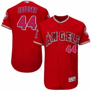 Men\'s Majestic Los Angeles Angels of Anaheim #44 Reggie Jackson Red Flexbase Authentic Collection MLB Jersey