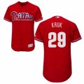 Men's Majestic Philadelphia Phillies #29 John Kruk Red Flexbase Authentic Collection MLB Jersey
