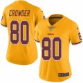 Women's Nike Washington Redskins #80 Jamison Crowder Limited Gold Rush NFL Jersey