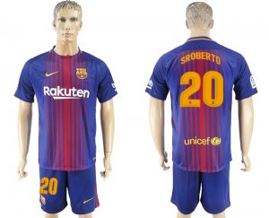 2017-18 Barcelona 20 SROBERTO Home Soccer Jersey
