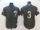 Phillies #3 Bryce Harper Olive Camo Salute To Service Cool Base Jersey