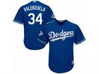 Los Angeles Dodgers #34 Fernando Valenzuela Replica Royal Blue Alternate 2017 World Series Bound Cool Base MLB Jersey
