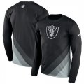 Mens Oakland Raiders Nike Black Sideline Legend Prism Performance Long Sleeve T-Shirt