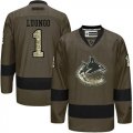 Vancouver Canucks #1 Roberto Luongo Green Salute to Service Stitched NHL Jersey