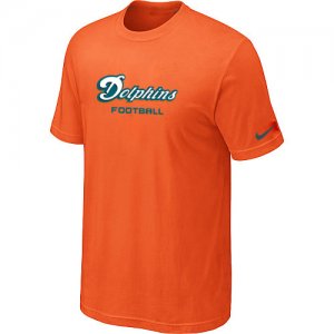 Nike Miami Dolphins Sideline Legend Authentic Font T-Shirt Orange