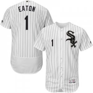 2016 Men Chicago White Sox #1 Adam Eaton Majestic White Flexbase Authentic Collection Player Jersey