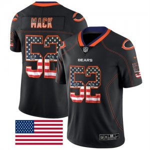 Nike Bears #52 Khalil Mack Black USA Flag Fashion Limited Jersey