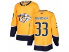 Men Adidas Nashville Predators #33 Viktor Arvidsson Yellow Home Authentic Stitched NHL Jersey