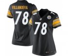 Womens Nike Pittsburgh Steelers #78 Alejandro Villanueva Limited Black Team Color NFL Jersey