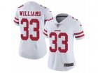 Women Nike San Francisco 49ers #33 Joe Williams Vapor Untouchable Limited White NFL Jersey