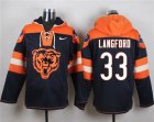 Nike Chicago Bears #33 Jeremy Langford Navy Blue Player Pullover NFL Hoodie