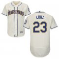 2016 Men Seattle Mariners #23 Nelson Cruz Majestic Cream Flexbase Authentic Collection Player Jersey