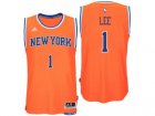 Men New York Knicks #1 Courtney Lee Alternate Orange New Swingman Jersey