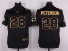 Nike Minnesota Vikings #28 Adrian Peterson black Pro Line Gold Collection Jersey(Elite)
